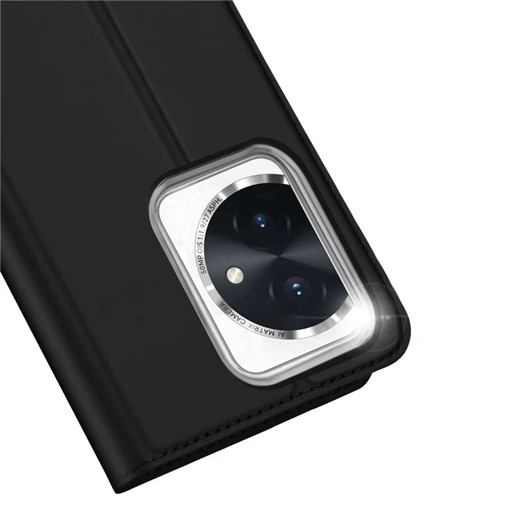 DUX DUCIS Skin Pro Series For Honor 100 5G Case Leather Stand Phone Shell with Card Holder - Black