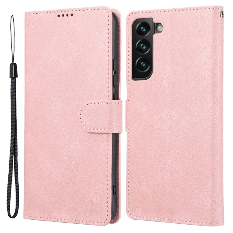 Per Samsung Galaxy S24 Classic Dreamy Leather Phone Case Wallet Stand - Rosa