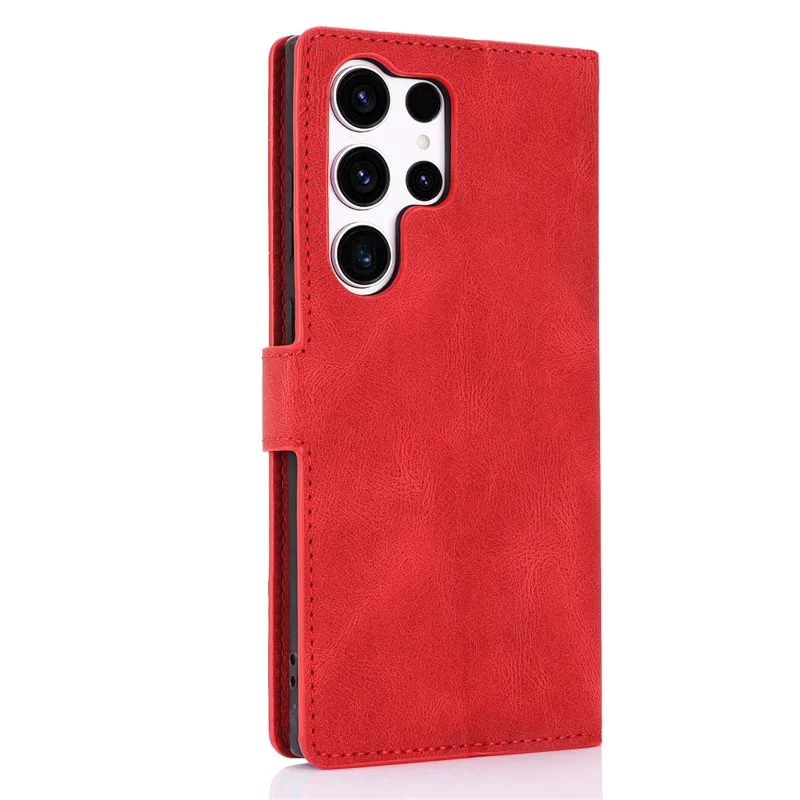 For Samsung Galaxy S24 Ultra Dreamy Leather Case Wallet Stand Phone Cover - Red