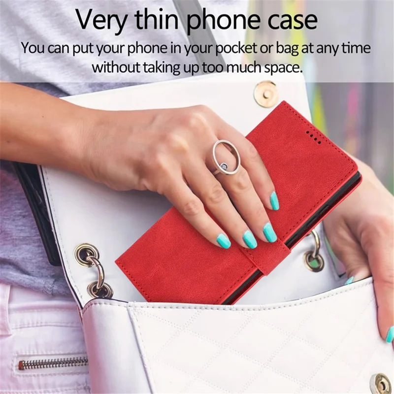 For Samsung Galaxy S24 Ultra Dreamy Leather Case Wallet Stand Phone Cover - Red