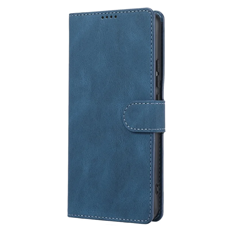 For Samsung Galaxy S24+ Leather Case Wallet Stand Classic Phone Cover - Blue
