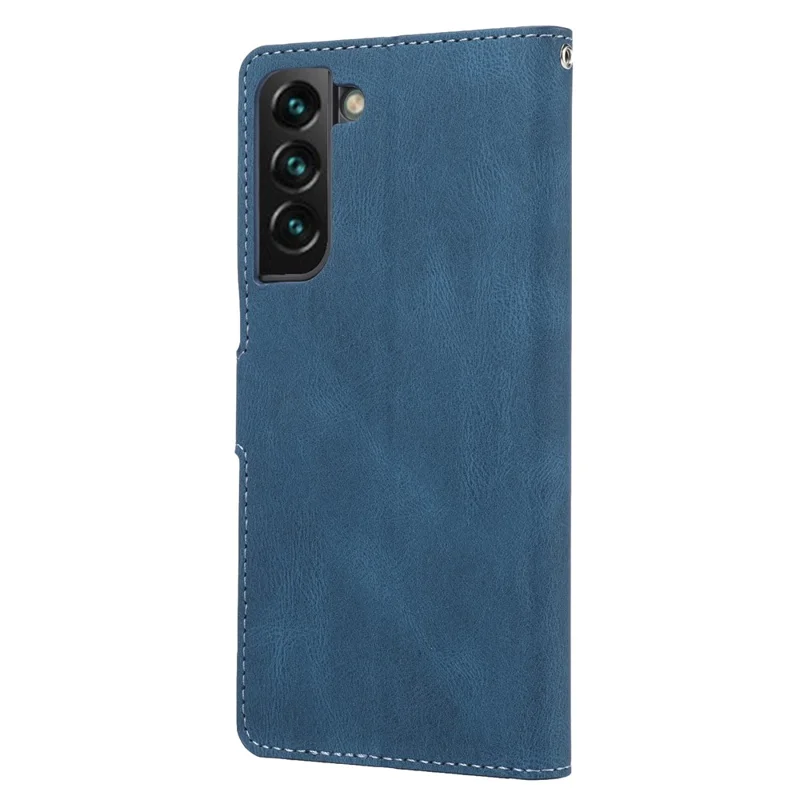 For Samsung Galaxy S24+ Leather Case Wallet Stand Classic Phone Cover - Blue