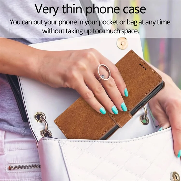 For Samsung Galaxy A15 5G Leather Wallet Case Flip Phone Cover - Brown