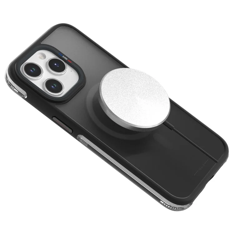Série Vigor de TGVI'S pour iPhone 15 Pro Étui magnétique Airbag Protection Coque TPU+PC Compatible avec MagSafe - Noir dégradé