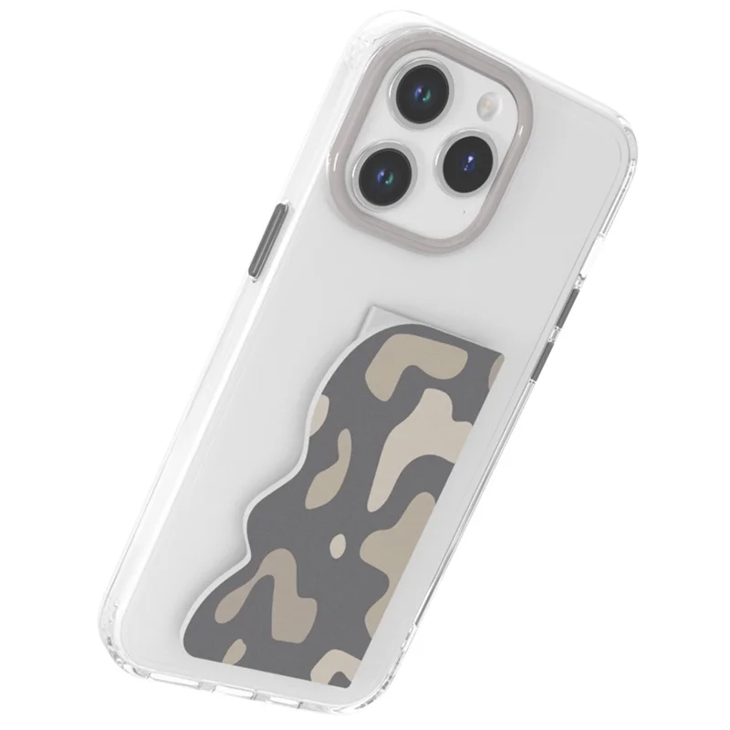 TGVI'S ART Series for iPhone 15 Pro Phone Cover Hand Grip Kickstand 2-in-1 - White