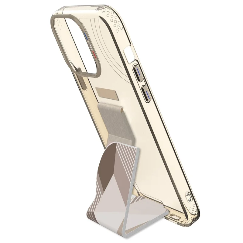 TGVI'S ART Series for iPhone 15 Pro Max Kickstand Case Hand Grip Phone Cover - Gold