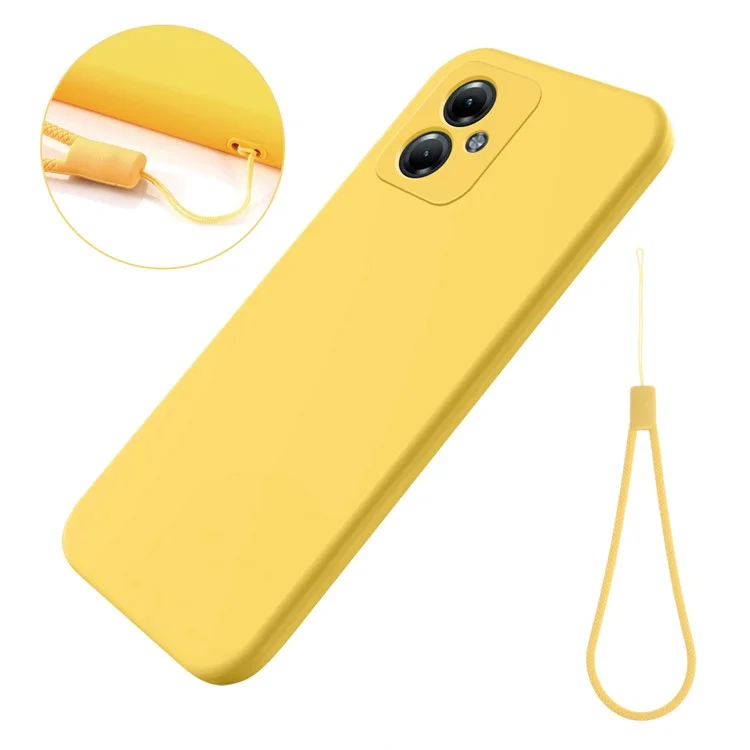 Для Motorola Moto G54 Power 5G Чехол для телефона Гладкий жидкий силикон + Мягная подкладка Защитная оболочка - Желтый