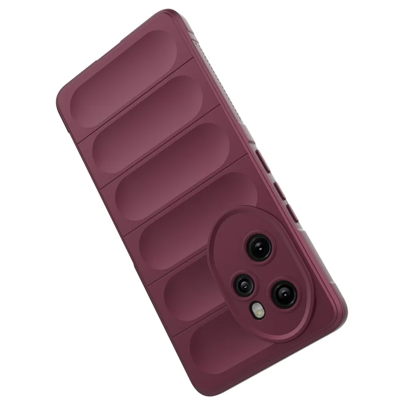 Phone Case for Honor 100 Pro 5G Shockproof Rugged Shield Soft TPU Back Cover - Wine Red