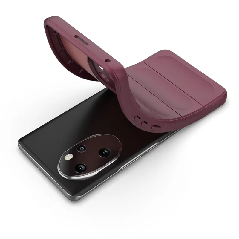 Phone Case for Honor 100 Pro 5G Shockproof Rugged Shield Soft TPU Back Cover - Wine Red