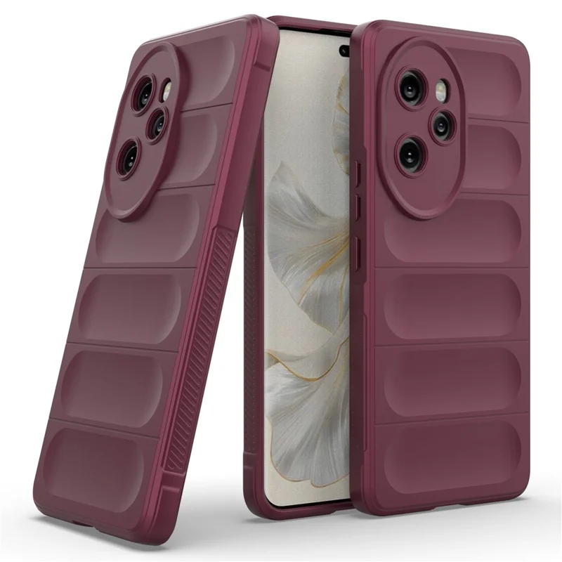Phone Case for Honor 100 Pro 5G Shockproof Rugged Shield Soft TPU Back Cover - Wine Red