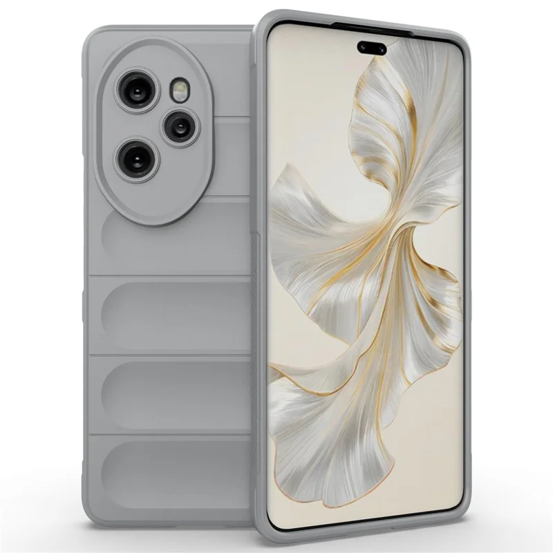Phone Case for Honor 100 Pro 5G Shockproof Rugged Shield Soft TPU Back Cover - Light Grey