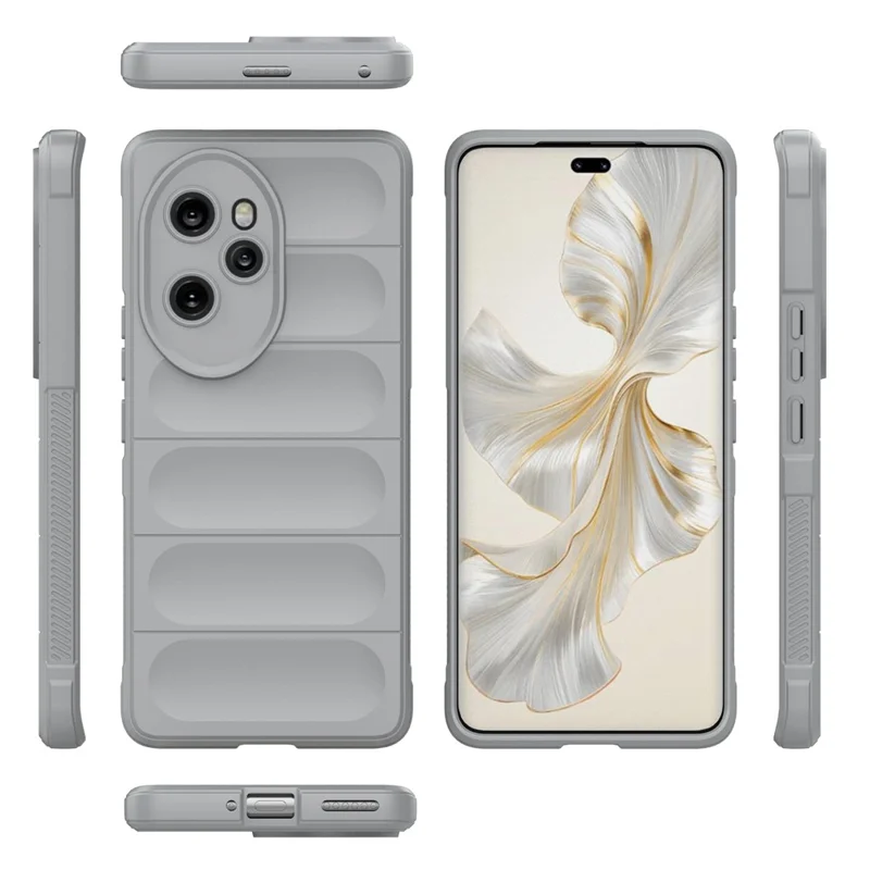 Phone Case for Honor 100 Pro 5G Shockproof Rugged Shield Soft TPU Back Cover - Light Grey