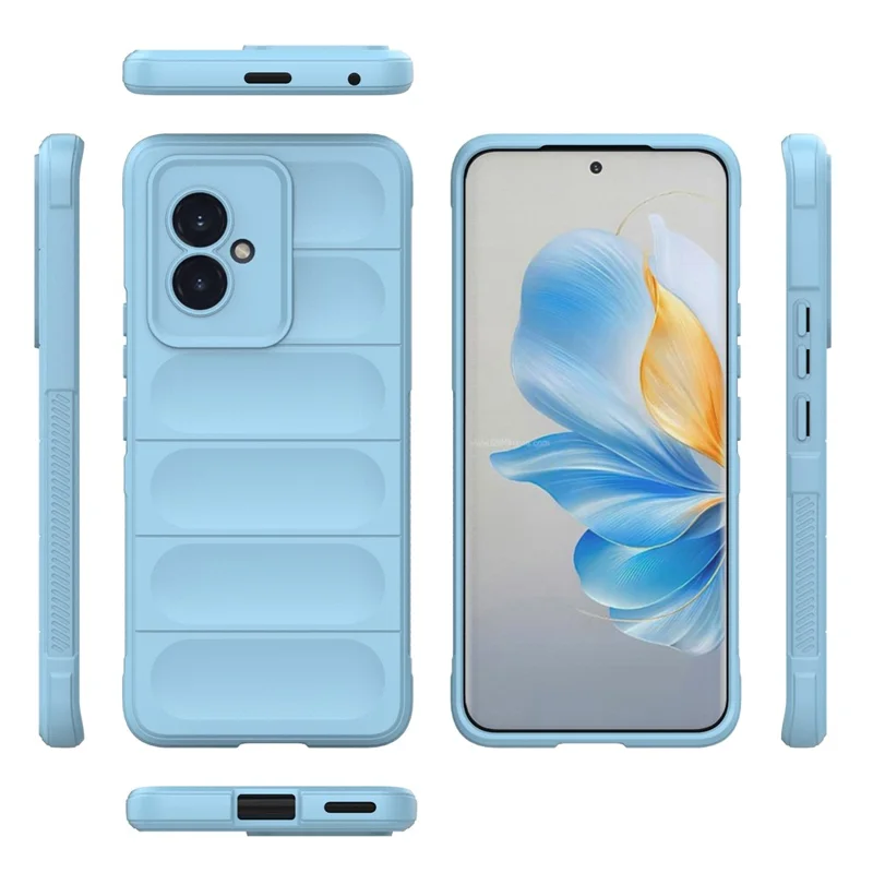 For Honor 100 5G Phone Case Anti-Scratch Soft TPU Back Cover - Baby Blue