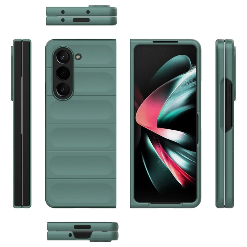 Pour étui de téléphone Samsung Galaxy Z Fold5 5G - Coque de protection rigide en PC - Vert