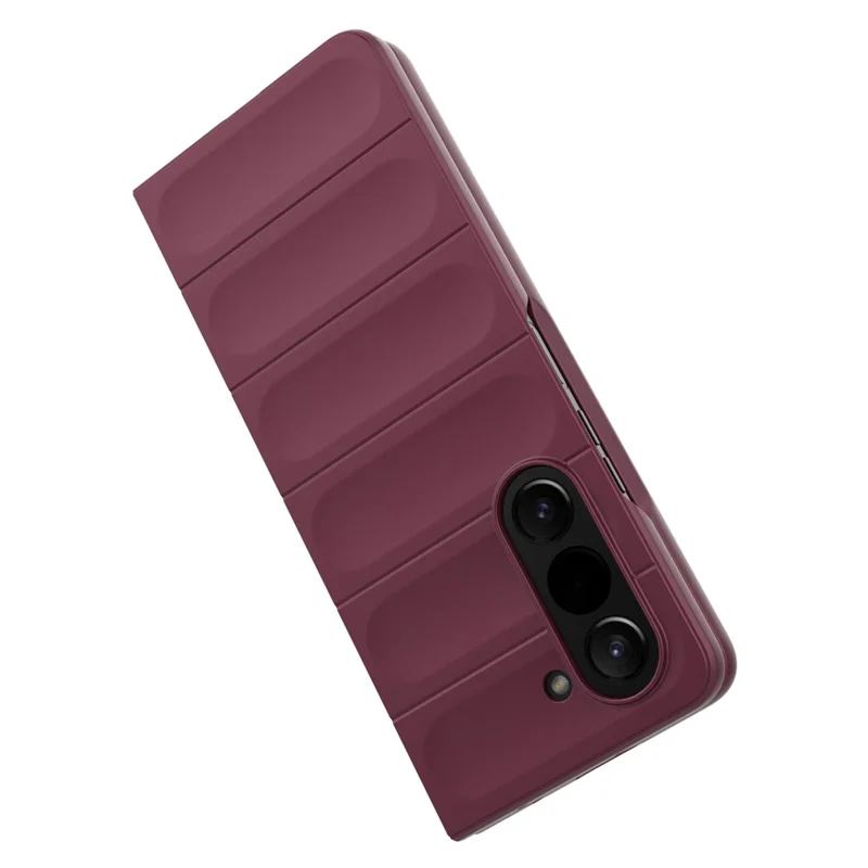 For Samsung Galaxy Z Fold5 5G Phone Case Shockproof Hard PC Back Cover - Wine Red