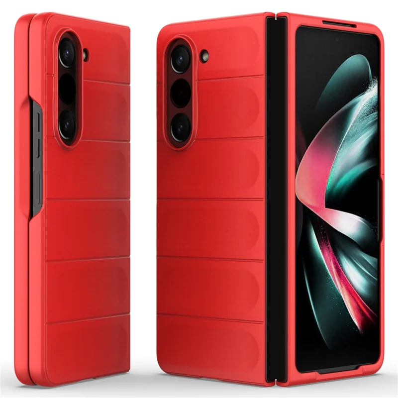For Samsung Galaxy Z Fold5 5G Phone Case Shockproof Hard PC Back Cover - Red
