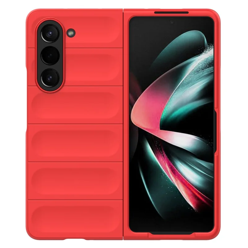 For Samsung Galaxy Z Fold5 5G Phone Case Shockproof Hard PC Back Cover - Red
