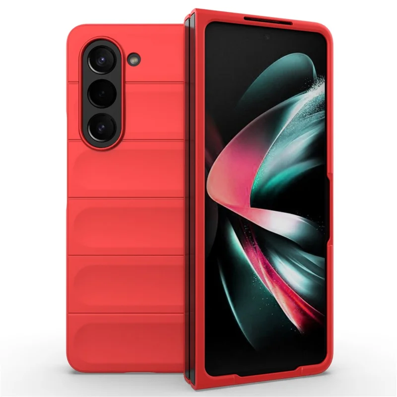 For Samsung Galaxy Z Fold5 5G Phone Case Shockproof Hard PC Back Cover - Red