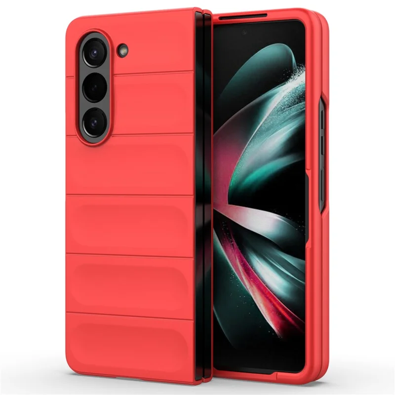 For Samsung Galaxy Z Fold5 5G Phone Case Shockproof Hard PC Back Cover - Red