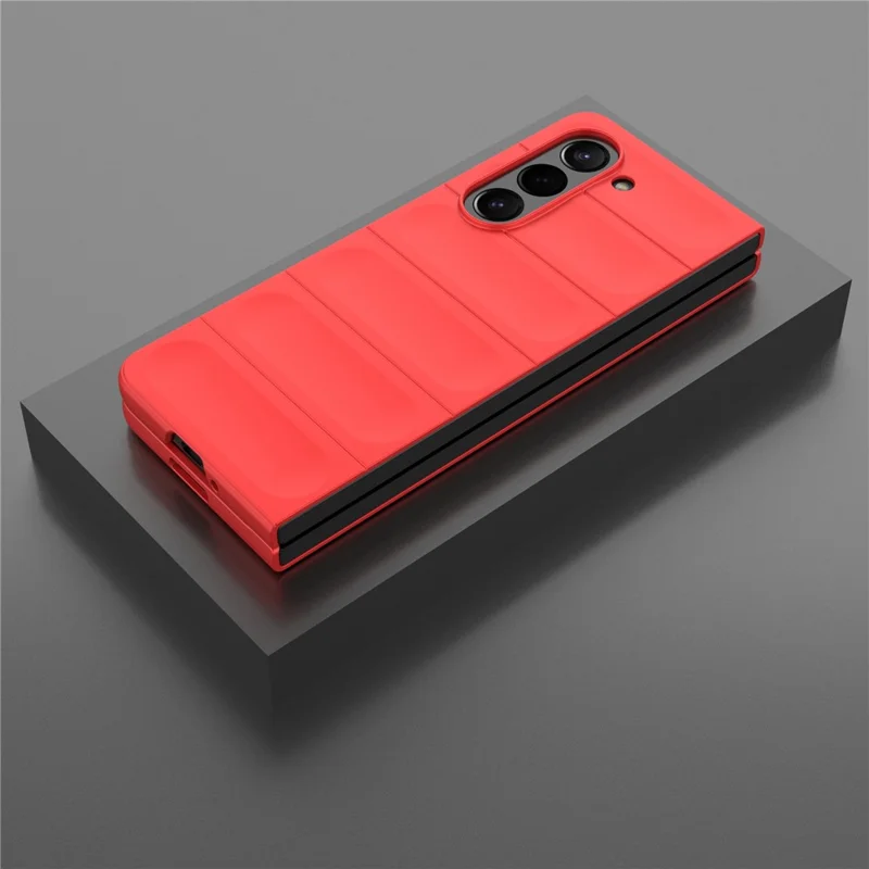 For Samsung Galaxy Z Fold5 5G Phone Case Shockproof Hard PC Back Cover - Red