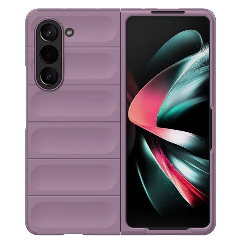 Чехол для смартфона Samsung Galaxy Z Fold5 5G - ударопрочный, жесткий пластиковый корпус, цвет: светло-фиолетовый