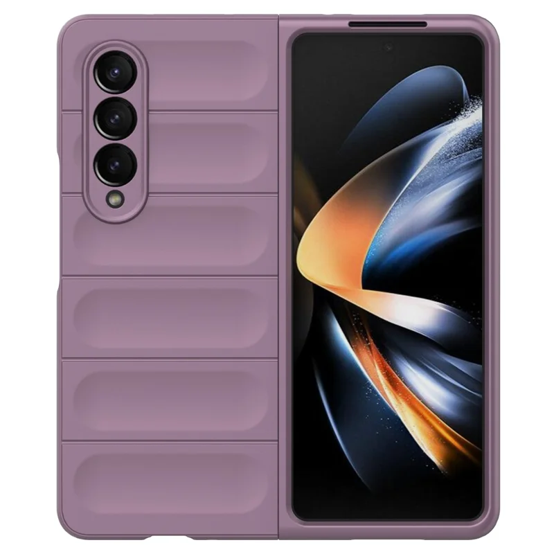For Samsung Galaxy Z Fold4 5G Phone Case Hard PC Impact Resistant Cover - Light Purple