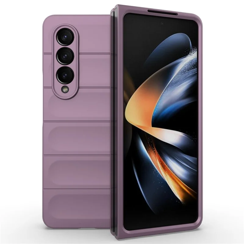For Samsung Galaxy Z Fold4 5G Phone Case Hard PC Impact Resistant Cover - Light Purple