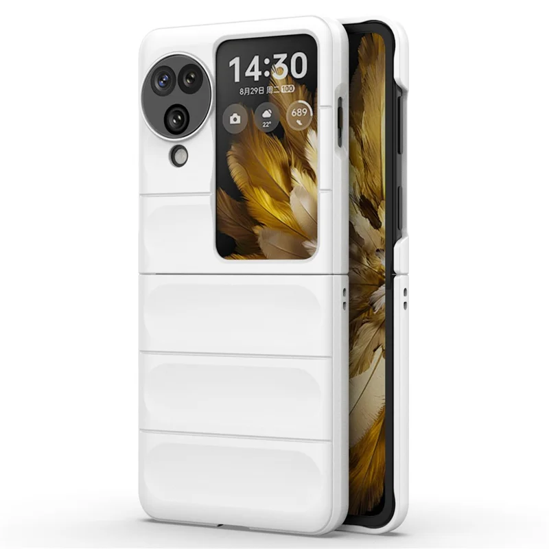 For Oppo Find N3 Flip 5G Heavy Duty Protection Case Rugged Hard PC Cover - White