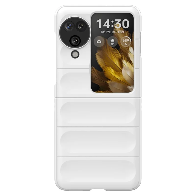 For Oppo Find N3 Flip 5G Heavy Duty Protection Case Rugged Hard PC Cover - White