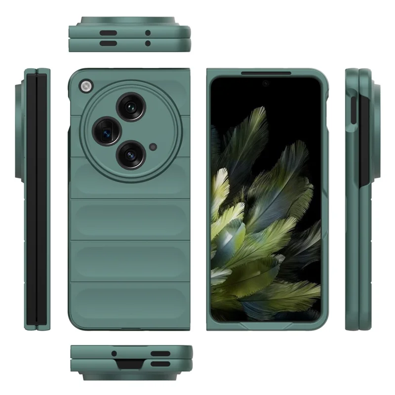 For Oppo Find N3 5G PC Phone Cover Rugged Shockproof Case - Green
