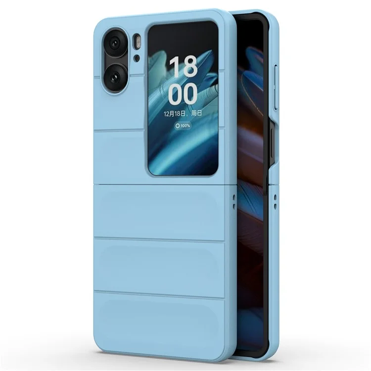 Чехол для телефона Oppo Find N2 Flip 5G - жесткий поликарбонатный чехол с защитой от царапин, цвет: нежно-голубой