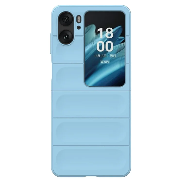 Чехол для телефона Oppo Find N2 Flip 5G - жесткий поликарбонатный чехол с защитой от царапин, цвет: нежно-голубой