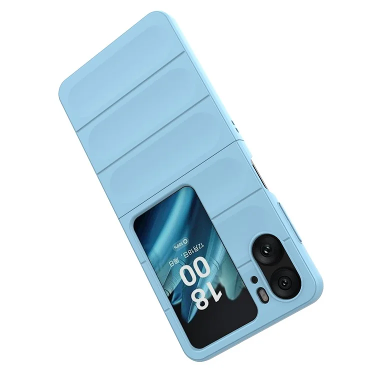 Чехол для телефона Oppo Find N2 Flip 5G - жесткий поликарбонатный чехол с защитой от царапин, цвет: нежно-голубой
