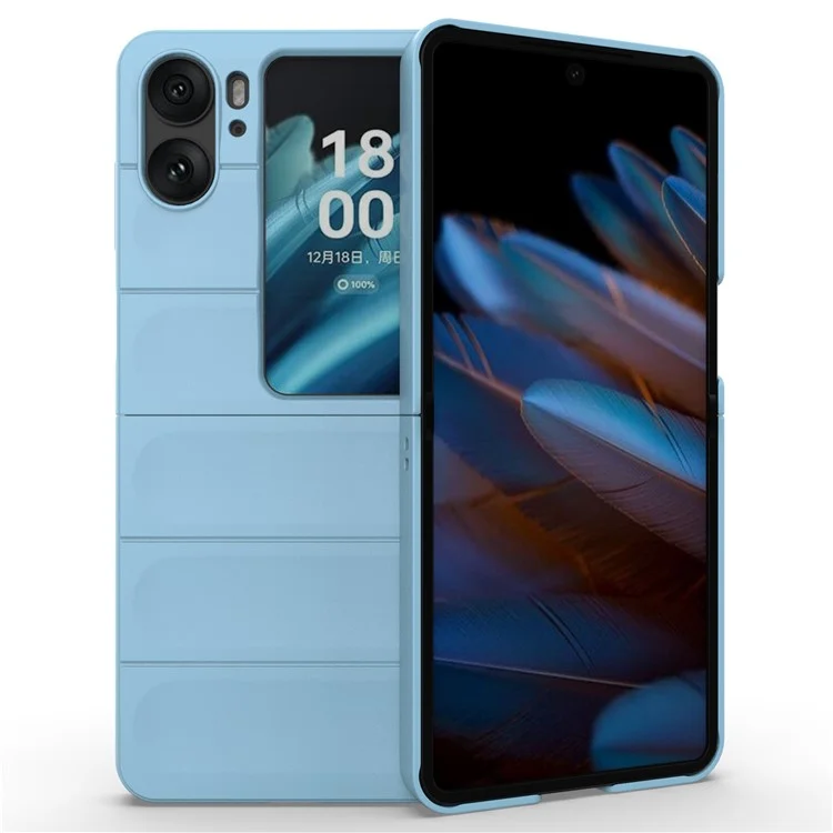 Чехол для телефона Oppo Find N2 Flip 5G - жесткий поликарбонатный чехол с защитой от царапин, цвет: нежно-голубой