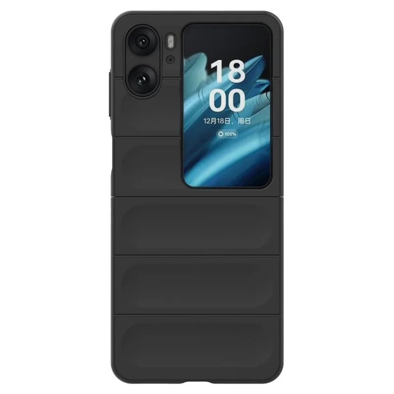 For Oppo Find N2 Flip 5G Phone Case Hard PC Anti-Scratch Cover - Black