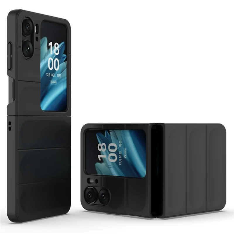 For Oppo Find N2 Flip 5G Phone Case Hard PC Anti-Scratch Cover - Black