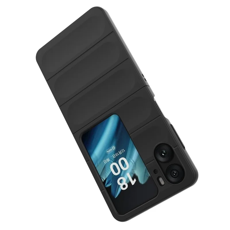For Oppo Find N2 Flip 5G Phone Case Hard PC Anti-Scratch Cover - Black