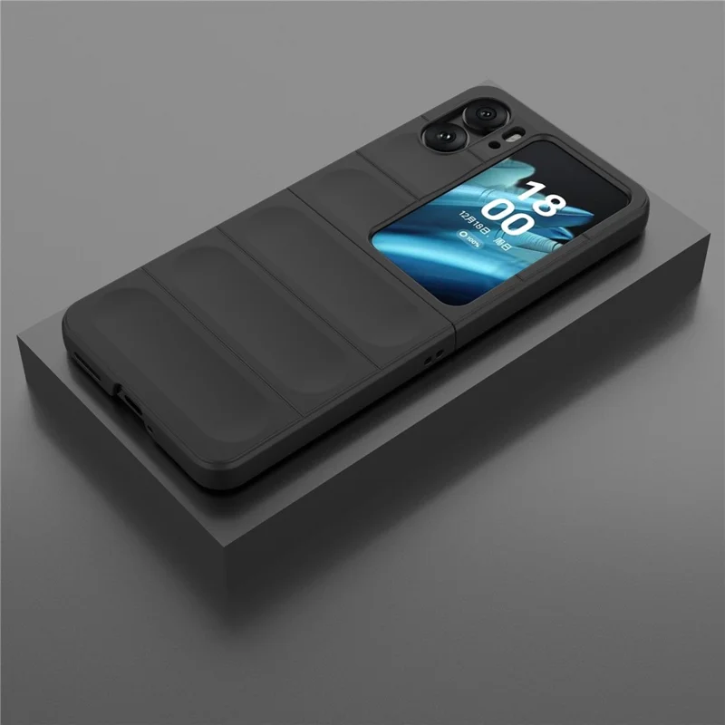 For Oppo Find N2 Flip 5G Phone Case Hard PC Anti-Scratch Cover - Black