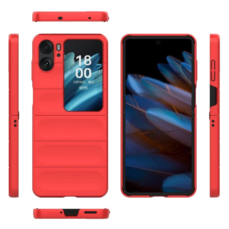 Für Oppo Find N2 Flip 5G Handyhülle PC Anti-Kratzer Cover - Rot