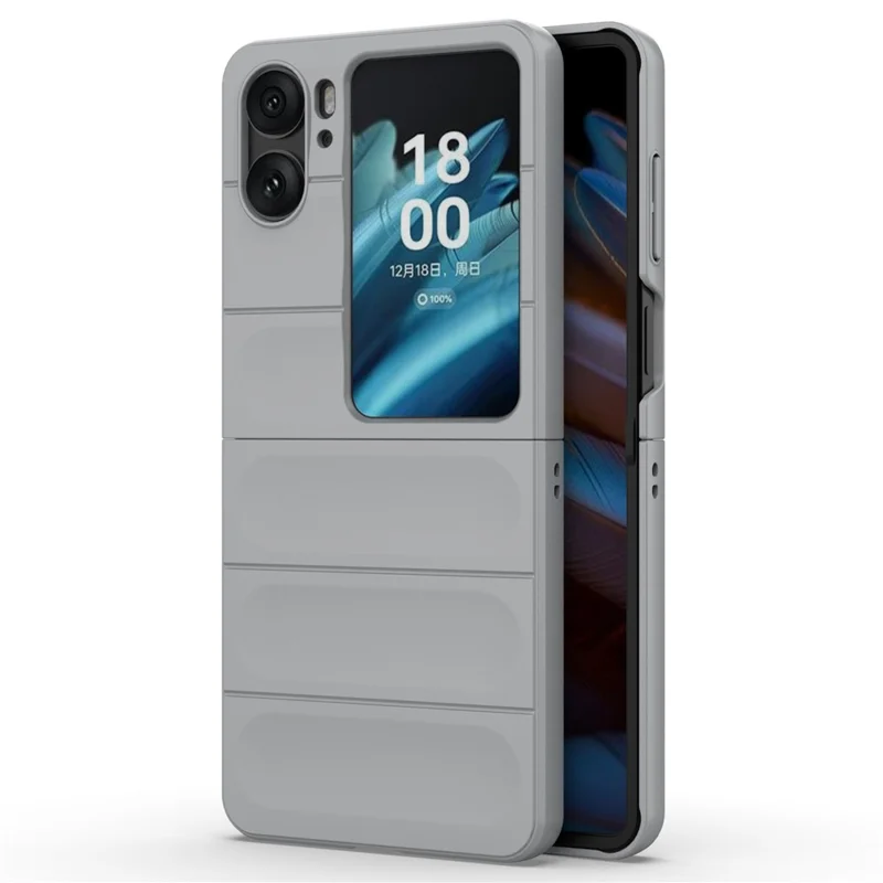 For Oppo Find N2 Flip 5G Phone Case Hard PC Anti-Scratch Cover - Light Grey