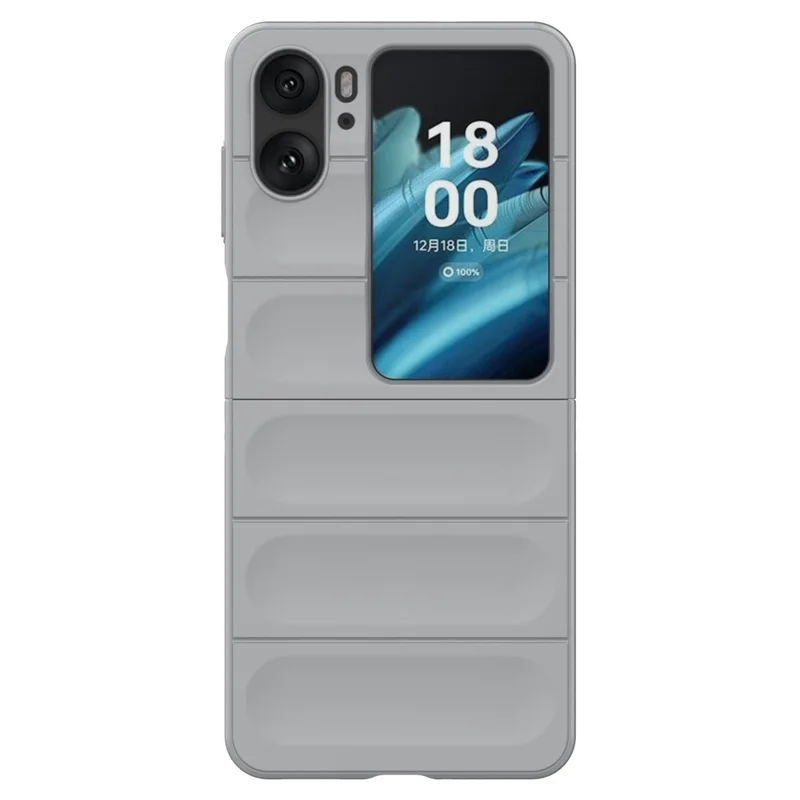 For Oppo Find N2 Flip 5G Phone Case Hard PC Anti-Scratch Cover - Light Grey
