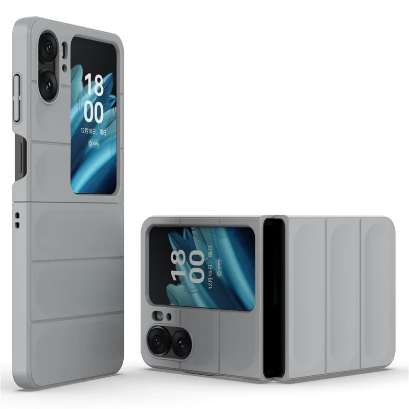 For Oppo Find N2 Flip 5G Phone Case Hard PC Anti-Scratch Cover - Light Grey
