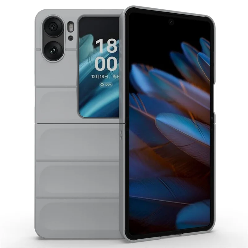 For Oppo Find N2 Flip 5G Phone Case Hard PC Anti-Scratch Cover - Light Grey