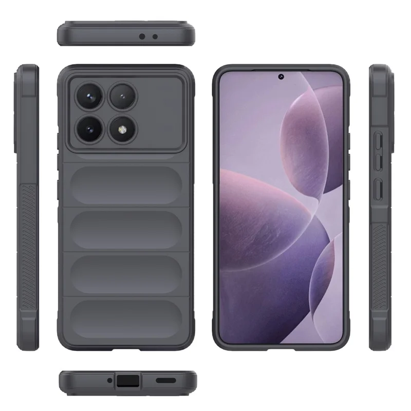 For Xiaomi Poco F6 Pro 5G / Redmi K70 5G / K70 Pro 5G Case TPU Rugged Phone Cover - Dark Grey