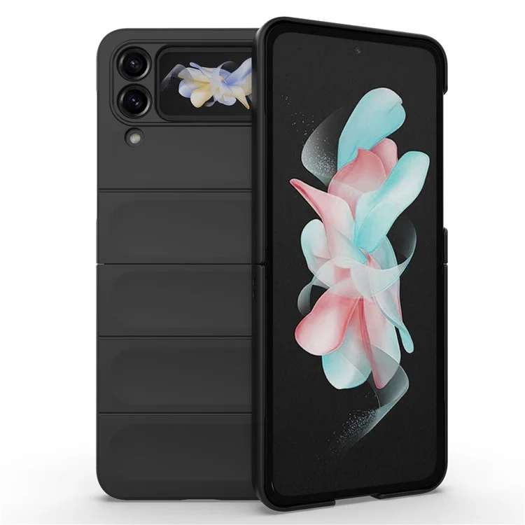 Per Samsung Galaxy Z Flip4 5G Custodia per telefono Custodia rigida in PC Protezione antiurto sul retro - Nero