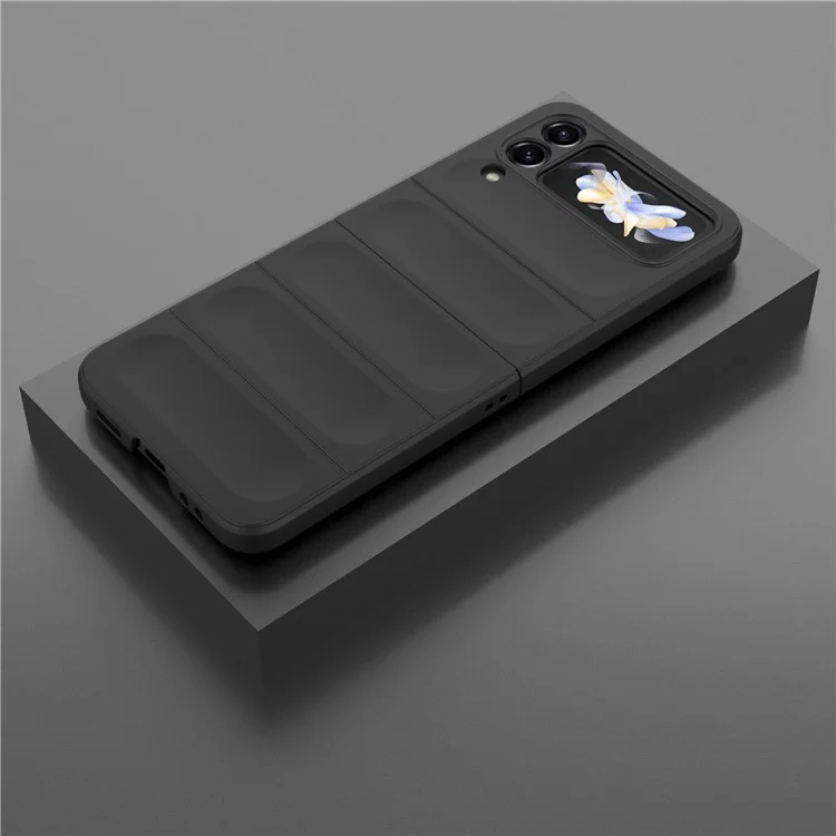 Per Samsung Galaxy Z Flip4 5G Custodia per telefono Custodia rigida in PC Protezione antiurto sul retro - Nero
