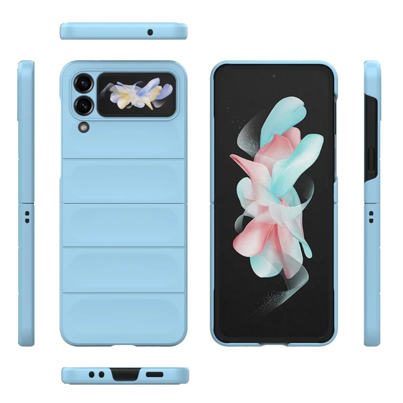 For Samsung Galaxy Z Flip4 5G Phone Case Hard PC Drop Protection Back Cover - Baby Blue