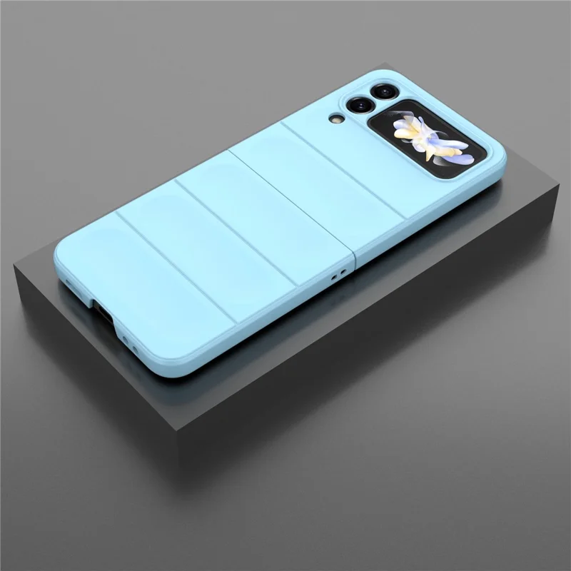 For Samsung Galaxy Z Flip4 5G Phone Case Hard PC Drop Protection Back Cover - Baby Blue