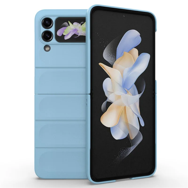 Чехол для телефона Samsung Galaxy Z Flip3 5G из жесткого пластика, обеспечивающий прочную защиту - Нежно-голубой