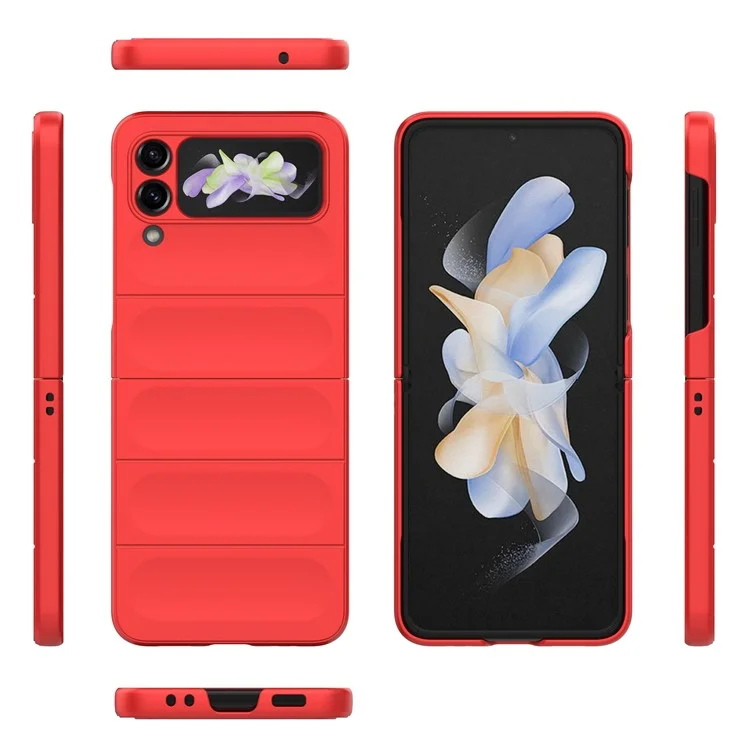 Coque pour téléphone Samsung Galaxy Z Flip3 5G, protection rigide en PC - Rouge